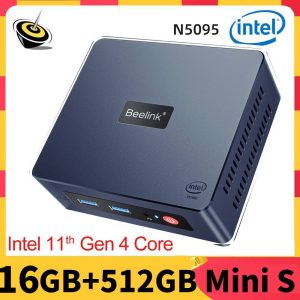 Beelink Mini S Win 11 Mini PC Intel 11th Gen Jasper Lake N5095 DDR4 8G 128G 16GB 512GB SSD Dual Wifi BT4.0 1000M LAN Desktop 1