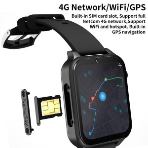 4G Internet Smart Watch Phone with SIM Card 4GB 64GB GPS Dual Camera Face Recognition Google Play Sports Watch for Men Android 2