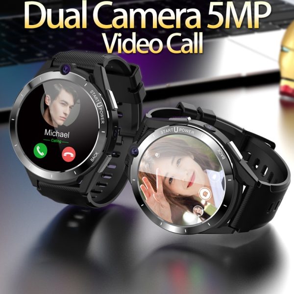 2023 NEW 4300mAh Big Battery 6G RAM 128G Android 11 Z40 4G Net Dual System Chip Smart Watch GPS WiFi 8MP Camera Men Smartwatch 4