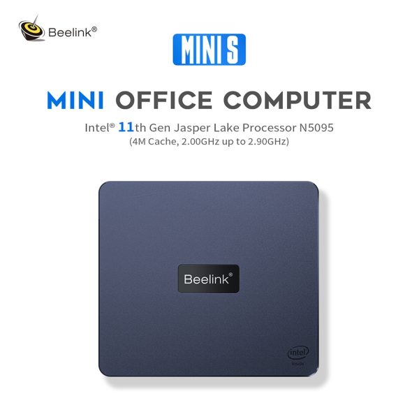 Beelink Mini S Win 11 Mini PC Intel 11th Gen Jasper Lake N5095 DDR4 8G 128G 16GB 512GB SSD Dual Wifi BT4.0 1000M LAN Desktop 2